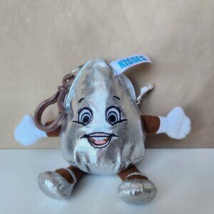 RARE Exclusive Hershey's Kisses Girl Plush Clip-On Bag Clear Zip Up Pocket